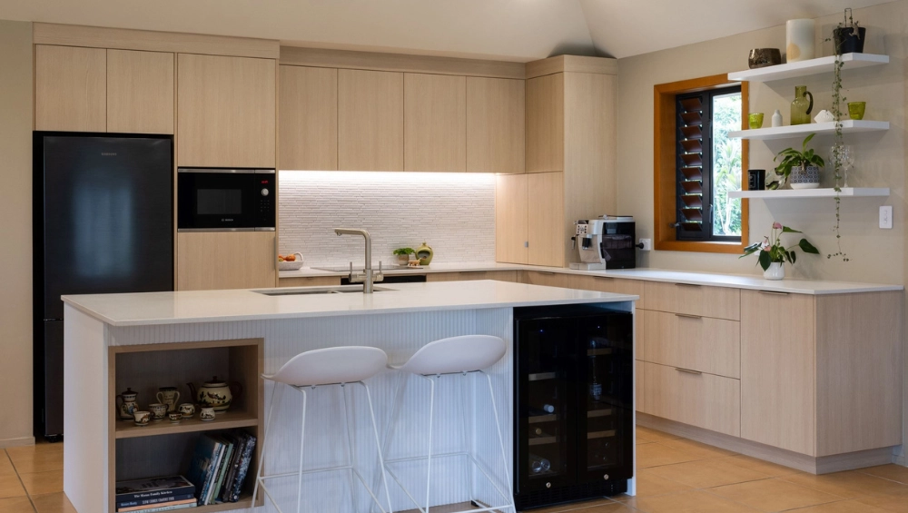 timber panel kitchen