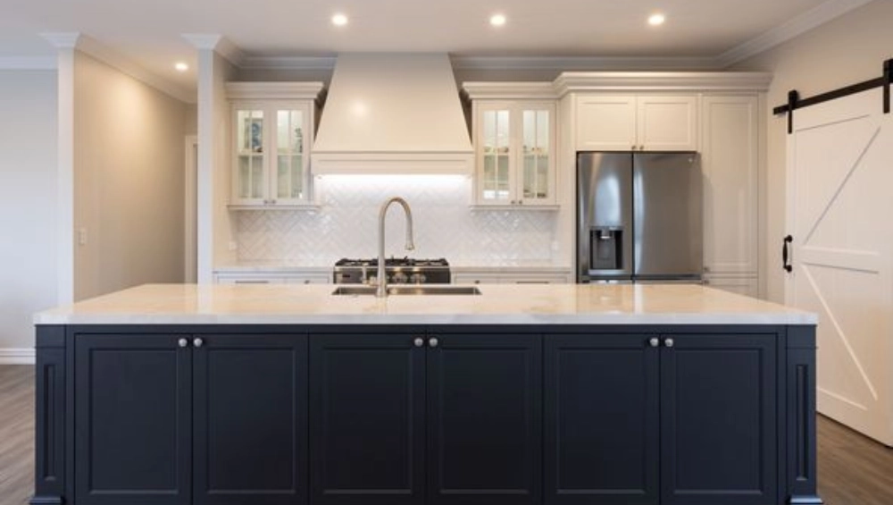 Black cabinets in Kitchen