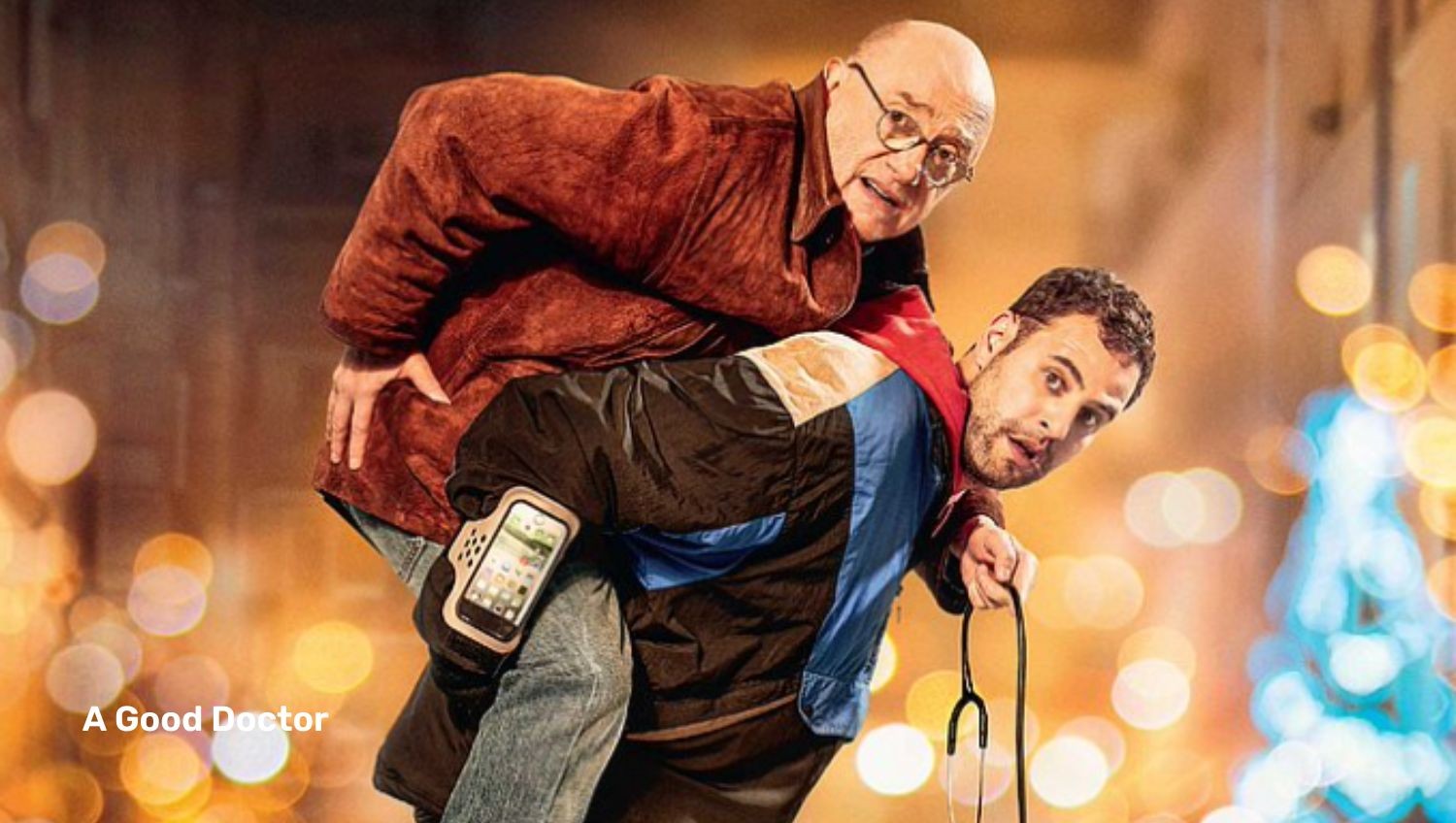 Man carrying man on back