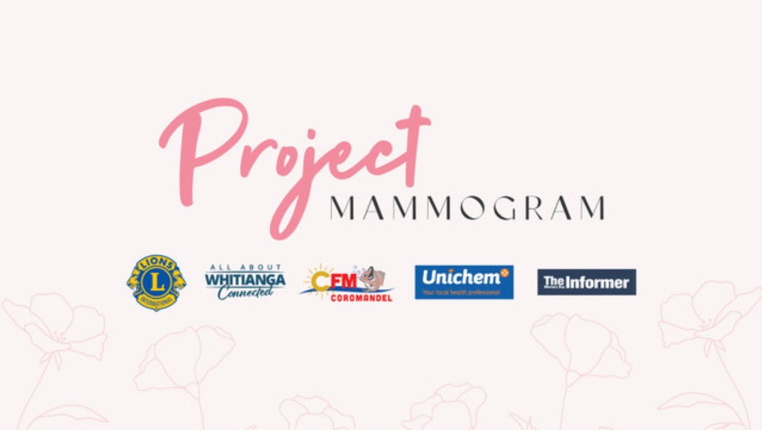 Project Mammogram Logo and sponsors