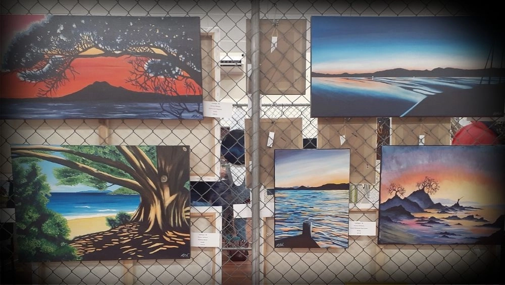 Various art works at exhibition