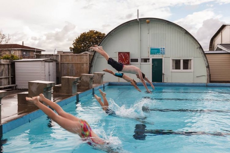 Mercury Bay Community Pool swimmers off the blocks in Whitianga