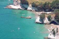 FlyStark scenic flights over Cathedral Cove Coromandel Peninsula