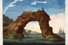 Arched Rock with The Endeavour Captain Cook's Ship 1769