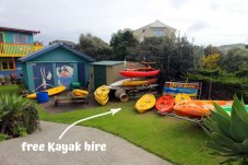 Kayaks for hire On the Beach Backpackers Whitianga