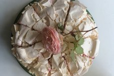 Colenso pavlova with boysenberries