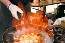 Flamin good scallops. Image credit Whitianga Scallop Festival.
