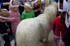 Toddler time horsing around at Mercury Bay Library Whitianga