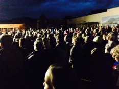 Whitianga Anzac Day dawn service crowds looking on