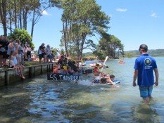 Cardboard cup racing Matarangi Beach Summer Festival