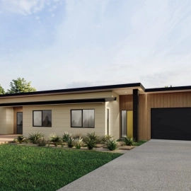 Cream and timber home