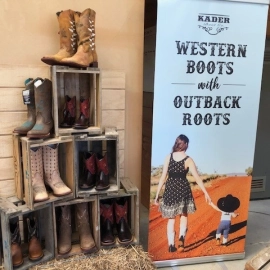 Kadar boots on display