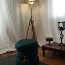 Lamp and stool