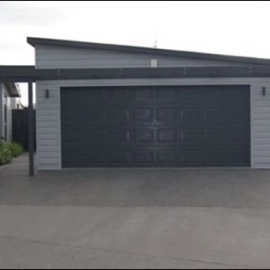 Garage on concrete driveway