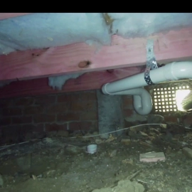 Image of underfloor of home taken with robot