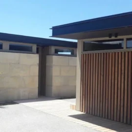 Paterson Construction driveway and wood slat detail