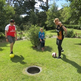 people playing soccer golf