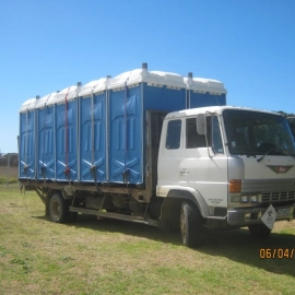 Porta loos on truck