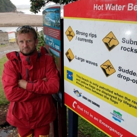 Gary Hinds Hot Water Beach Surf Life Saving near Whitianga