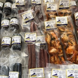 Packaged gourmet meats and seafood