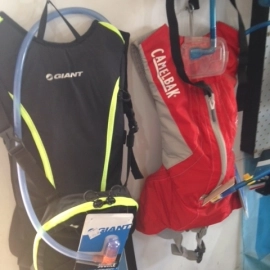 Camel packs at the Bike Man shop Whitianga