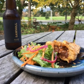 Salad and pie