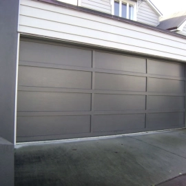 Cedar battens - Meranti Ply garage door by Doors 2000 Coromandel