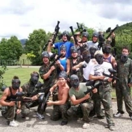 Group of paintball players