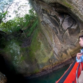 Photo opportunities at Cooks Beach blow hole