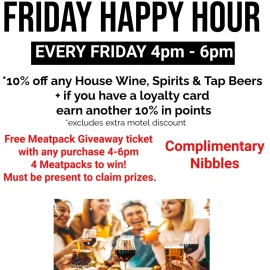 Friday Happy Hour 4pm - 6pm Every Friday