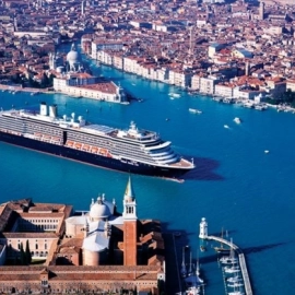 Cruise liner in harbour