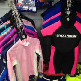 Kids and adults wetsuits and rash shirts