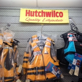 LIfe jackets hutchwilco at Whitianga Sports Centre available in kids and adult sizes
