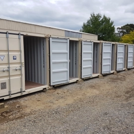 Row of open containers