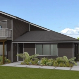 Two storey House and garden with path