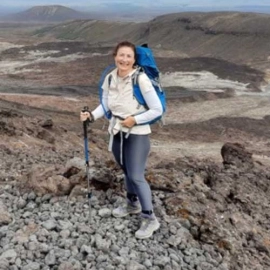 Woman in hiking gear - Janine Appleby