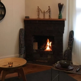 Fire and table