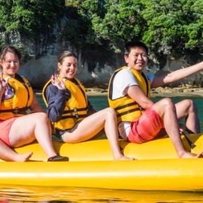 people in yellow lifejackets