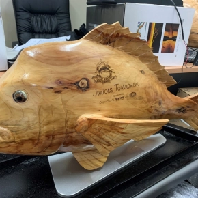 Wooden carved fish