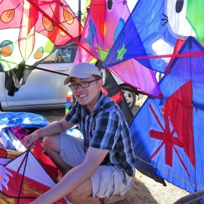 Man with kite