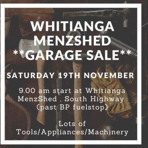 Whitianga MenzShed Garage Sale