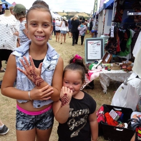 Children showing hands