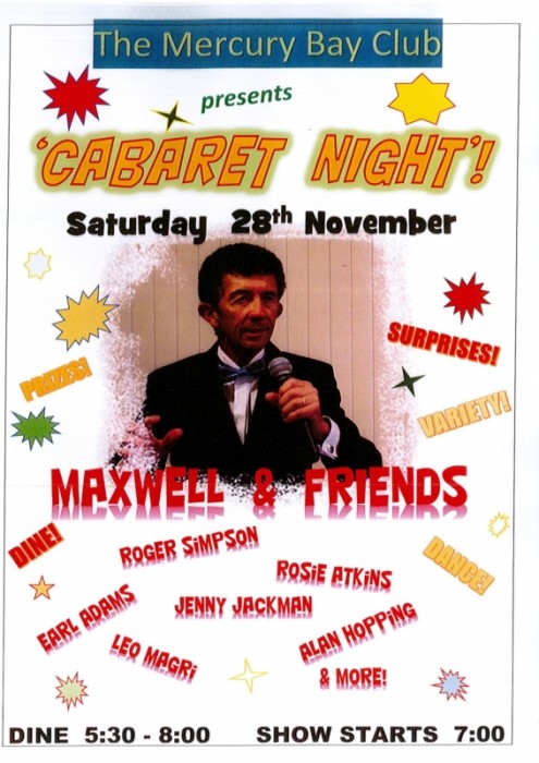 cabaret Night at Mercury Bay Club cabaret Night at Mercury Bay Club