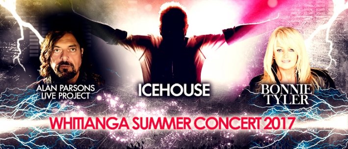 Whitianga Summer Concert 2017 Alan Parsons Live Project, Icehouse, Bonnie Tyler